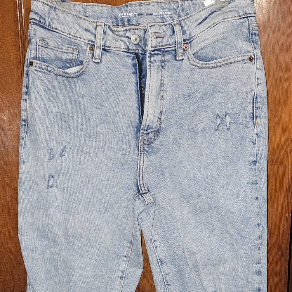 Old Navy Light Blue Distressed Women Jeans